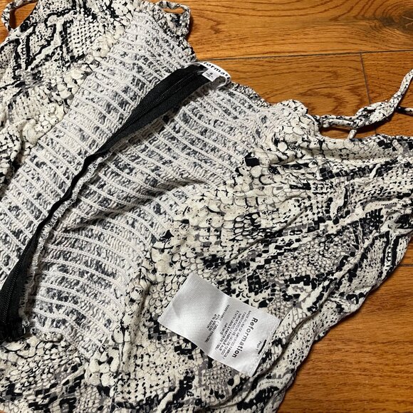 EUC Reformation Harley Spaghetti Strap Tank Top in Rattlesnake Size 8 - Picture 4 of 4